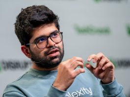 Aravind Srinivas, co-founder and chief executive officer of Perplexity, during TechCrunch Disrupt in San Francisco, California, US, on Wednesday, Oct. 30, 2024.