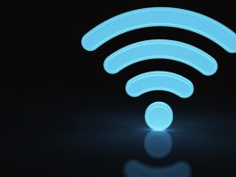 Illustration of a symbol representing radio waves for Wi-Fi networks