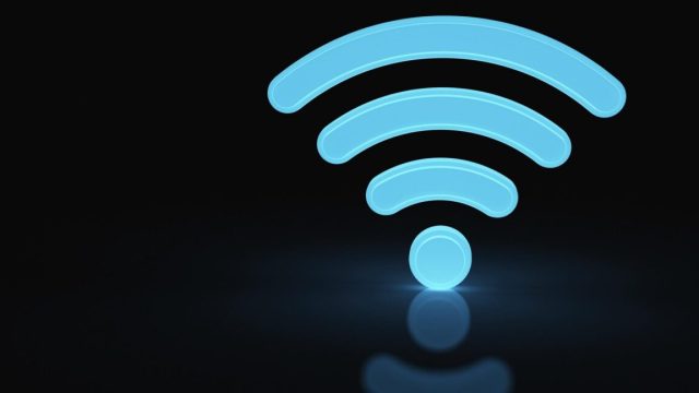 Illustration of a symbol representing radio waves for Wi-Fi networks